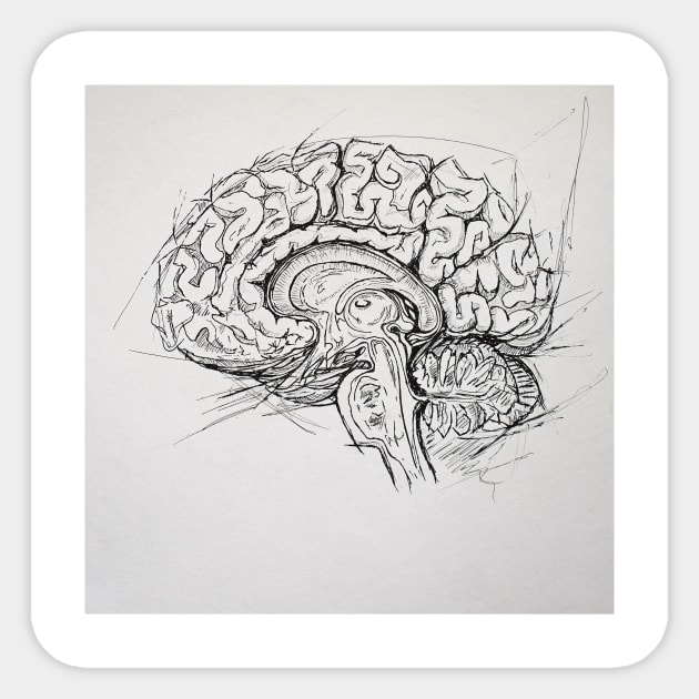 Brain Sticker by KissArt